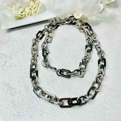 Collar de clip de papel de eslabones cuadrados de acero inoxidable 316 18"/36" Foto 1 de 4