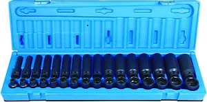 Action 32pc 3/8" Drive 6-Pt Metric Standard & Deep Impact Socket Set 611103201 - Picture 1 of 1