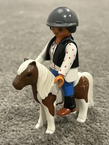 Playmobil Horse and Jockey Rider - Person Figure VGC - Picture 1 of 4