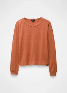 prAna Women's Everyday Vintage-Washed Long Sleeve Tee | Terracotta | Size M - Picture 1 of 3