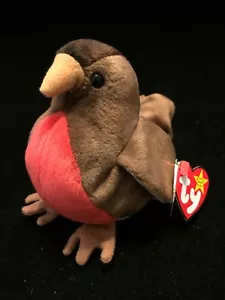 Ty Beanie Baby TEMPRANO el Robin Retirado con Errores Como Nuevo - Imagen 1 de 6