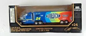 Racing Champions 1/64 Die Cast Transporter Coin Bank NASCAR 24 Jeff Gordon 1995 - Picture 1 of 5
