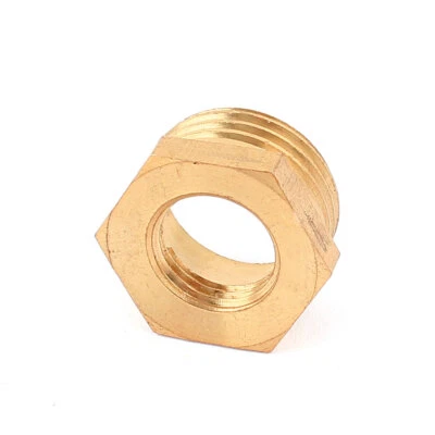 UXCELL 1/2BSP x 1/4BSP Male to Female Thread Brass Hex Reducing Bushing Pipe Fitting