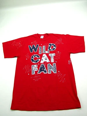 复古野猫粉丝 T 恤成人 XL 手工制作亚利桑那野猫闪光大学复古 — 第 1/4 张图片
