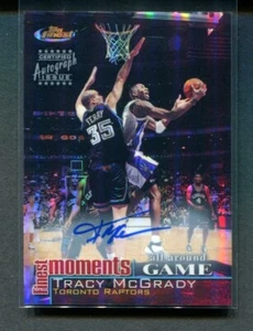 2000-01 Topps Finest Tracy McGrady Finest Moments Refractor Auto (b) - Picture 1 of 2