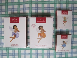 Hallmark 2022 & 2023 Special Ed Fairy Messengers & 2023 & 2024 Petite Ornaments - Picture 1 of 5