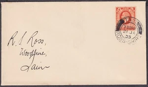 1934 KGV 2d orange Fotogravur FDC; Tain / Ross-shire CDS - Bild 1 von 4