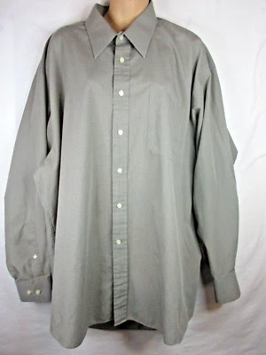 DIOR 男式 18 码正装衬衫 34/35 CHEMISE 灰色 MICROCHECK 纽扣经典外观 — 第 1/4 张图片