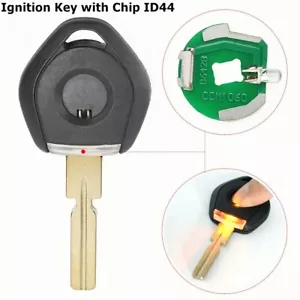Nuevo Chip Transpondedor Virgen Luz LED Sin Cortar ID44 Llave de Encendido Coche para BMW HU58 - Imagen 1 de 5