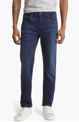 Pantalones de mezclilla ajustados ajustados Slimmy Squiggle para hombre $199 7 For All Mankind - azul medio - 30 W 33 L Foto 1 de 4