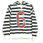 bluekids Boys Hooded sweater Pullover Striped size 13-14 White And Blue 