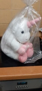 Die Bärenfabrik Einhorn Plüsch im Ruhestand. 13" weiß und rosa glitzernde Mähne. 2001 - Bild 1 von 3