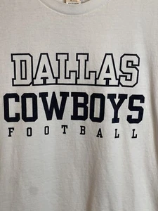 Vintage NFL Team Apparel Dallas Cowboys T-Shirt Uomo XL Bianco - Foto 1 di 8