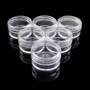 2.5ML klar leer Dose Behälter Tiegel Schraubdose Döschen Cremedose Kosmetik Kit, - Bild 1 von 11