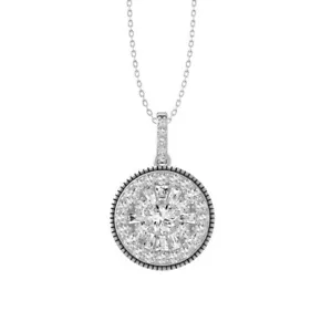 Sterling Silver Diamond Pendant Necklace 1ct, 18", 3.46g Holiday Gift - Picture 1 of 5
