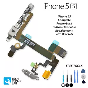 NEW iPhone 5S Power Lock Volume Mute Silent Button Switch W/Brackets w/Tools - Picture 1 of 3