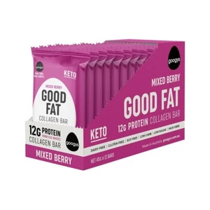 Googys Keto Good Fat Collagen Bar Mixed Berry 45g x 12 Bars - Picture 1 of 1
