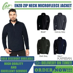 Kariban Enzo zip Neck Microfleece Jacket 100% Polyester Heat Retention KB912 - Picture 1 of 11