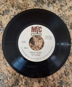 RARE REGGAE YELLOWMAN THEM GET ME MAD, MIC PRODUCTIONS 45RPM, 1982. - Picture 1 of 4