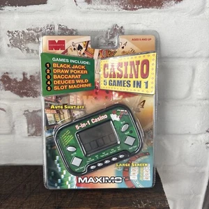 5-in-1 Casino Maximo Concepts Electronic Handheld 2005 Game Large Screen NIB - Picture 1 of 3