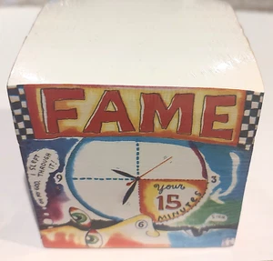 Vintage NEW Sealed Fred Babb Note Pad Cube Fame Your 15 Minutes 3.5 x 3.5 RARE - Picture 1 of 3