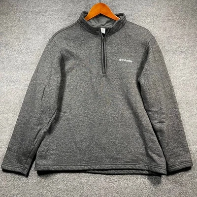 Columbia Great Hart Mountain III Half Zip Pullover Men's Large Gray Outdoors  - Image 1 of 4