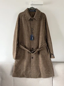 Polo Ralph Lauren Harris Tweed und Balmacaan Wollmantel Braun Lang Herren Gr. 44R - Bild 1 von 24