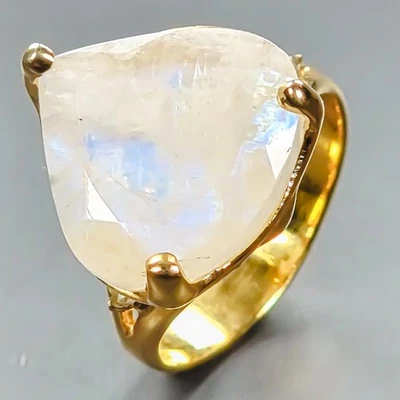 Jewellery 6 ct+ Natural Moonstone Ring 925 Sterling Silver Size 7 /R441647 - Image 1 of 4