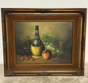 Original Ölgemälde Stillleben auf Leinwand um 1900 signiert P Chiron Realismus - Bild 1 von 22