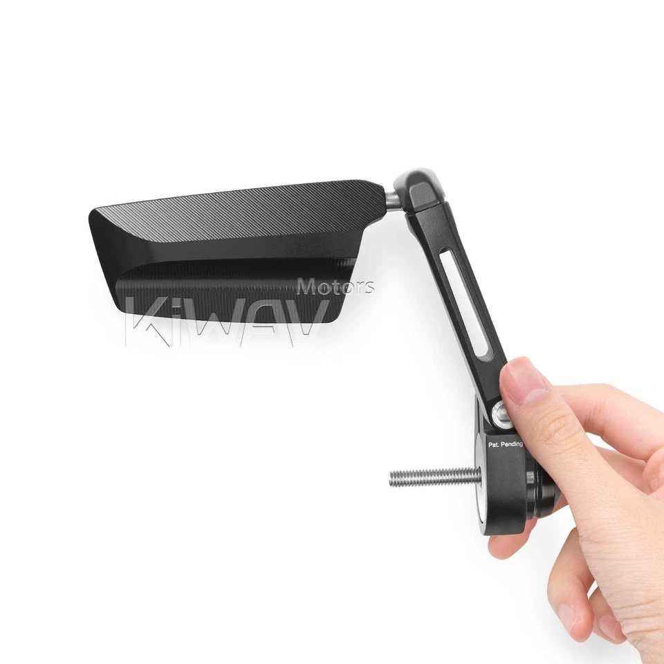 Bar end mirror RIGHT X1 LEAP folding black 6mm fits Triumph Tiger 800 Rocket III - Image 1 of 4