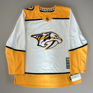 NWT Nashville Predators adidas Away Authentic Jersey - White Men’s Size 52 Large - Picture 1 of 11