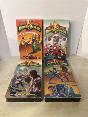 Mighty Morphin Power Ranger VHS Lot (4) - Wanna -Be Food Fight Putty Clowning….. Foto 1 de 4