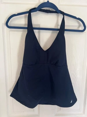 Traje de baño Nautica azul marino halter top talla 10 nuevo con etiquetas Foto 1 de 4