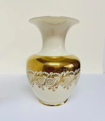 Prunkvase Alka Bavaria 26 cm vergoldete, matt und glänzend Elfenbein￼ - Bild 1 von 4