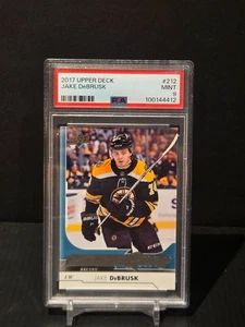 2017-18 Upper Deck Jake DeBrusk Young Guns Rookie RC #212 PSA 9 MINT Boston Brui - Picture 1 of 2