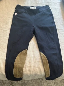 Tailored Sportsman Reithose blau/schwarz mit hellbraun #1964 Gr. 26 L Seitenreißverschluss - Bild 1 von 3