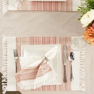 DII Fringed Stripe Tabletoppers - Picture 1 of 3