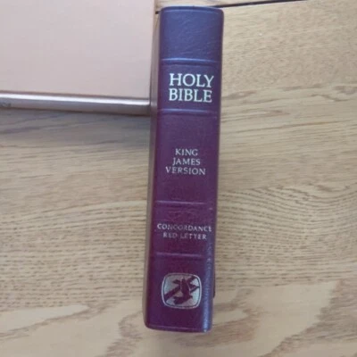 Holy Bible KJV Snap Cover Bonded Leather 1983 Burgundy - Image 1 of 4