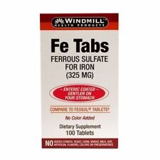 Fe Tablettes Ferrous Sulfate 100 Tablettes Par Windmill Health