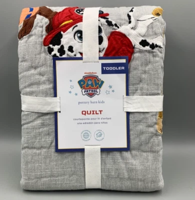 Pottery Barn Kids Nickelodeon Paw Patrol Quilt Gray Toddler 36 x 50 in #A1G - Image 1 of 4