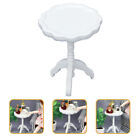  White Wooden Doll House Round Table Child Toy Mini Furniture