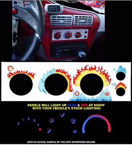 Cavalier White Face+FLAMES AC HVAC Panel 1995-2005>>non indiglo<< 98 99 01 04 05 - Picture 1 of 1