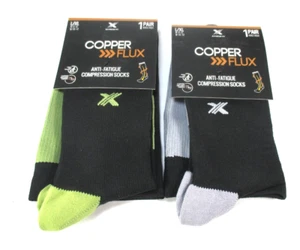 Kompressionsstrümpfe Anti-Ermüdung Copper Flux 2 Paar L/XL Herren 9-12 grün grau NEU - Bild 1 von 8