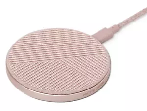 Native Union Drop Fast Charging 10W Qi Wireless Charger Charging Rose Pink NEW - Picture 1 of 8
