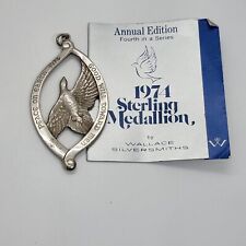 Vintage Wallace Sterling Silver 1974 Commemorative Medallion