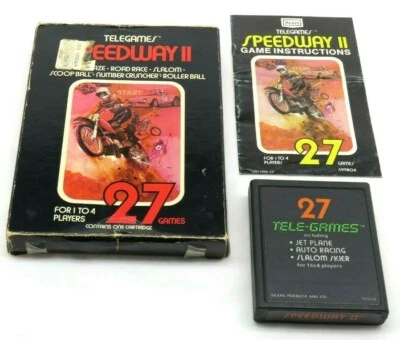 Speedway II (Atari 2600, 1977) By Sears (Box, Cartridge & Manual) NTSC - Image 1 of 4