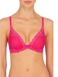 Sujetador Natori Plumas Underwire Contour Light Berry Fizz Talla 30DDD RTLS $73 NUEVO SIN ETIQUETAS - Imagen 1 de 5