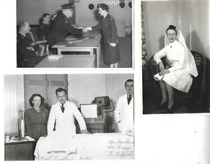 1944-1948-1958- 3 PHOTOGRAPIES- D'UNE INFIRMIÈRE, D'UNE UNITÉ SANITAIRE & UN PRI - Imagen 1 de 1