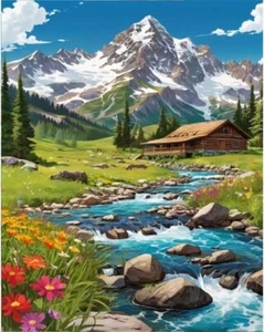 Scenery Paint by Numbers Kit for Adults Paint by Number Kit for Kid Canvas DIY - Picture 1 of 7
