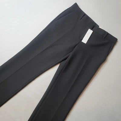 Pantalones rectos Ann Taylor para mujer talla 0 nuevos con etiquetas tiro medio negros Foto 1 de 4